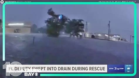 Florida deputy sucked into drainage pipe during water rescue